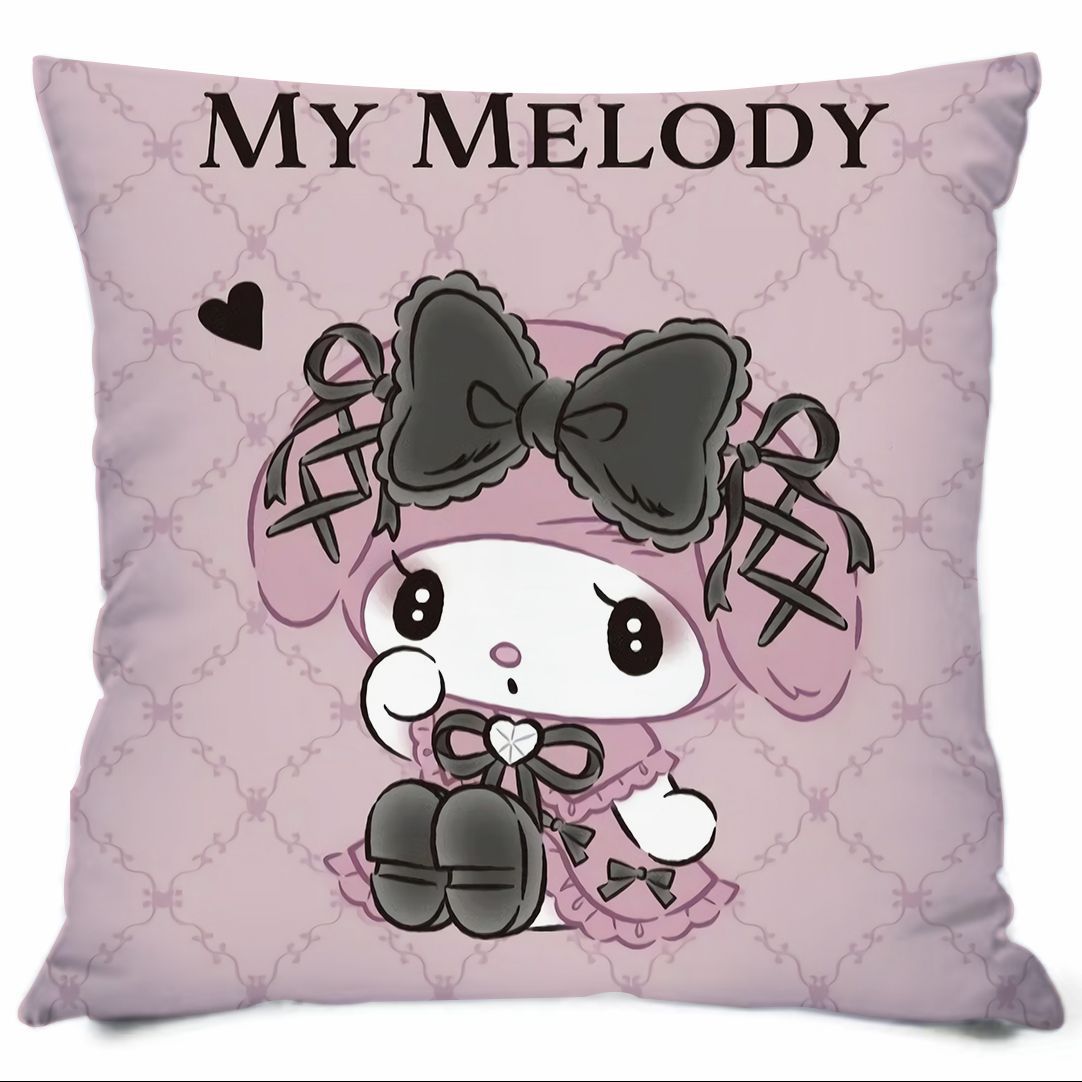 Almohada con estampado de dibujos animados de Sanrio, linda almohada de sofá para dormitorio, cojín de cabecera, cojín de asiento con soporte lumbar para coche