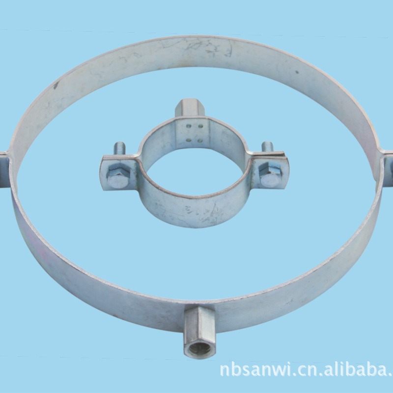 厂家外贸供应M8+M10重型不带胶管夹管道紧固件卡管夹批发