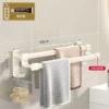 Upgraded model with hook - milk white - 40CM double pole [removable and washable]