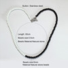 Men's accessory stainless steel from pearl, universal fashionable necklace for beloved hip-hop style, European style