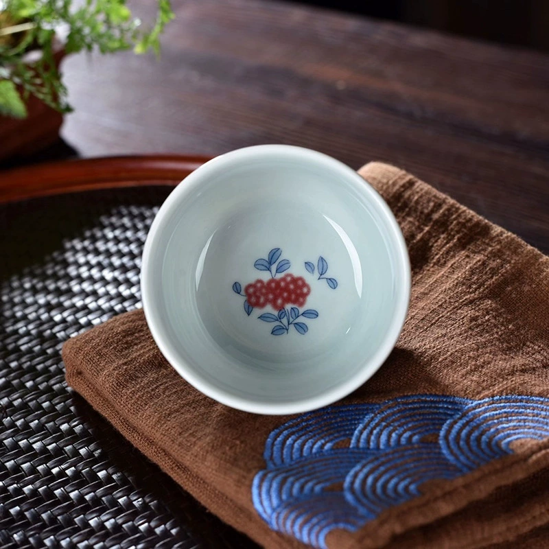 Blue and white red (black) tea, tea cup, ceramic tea set