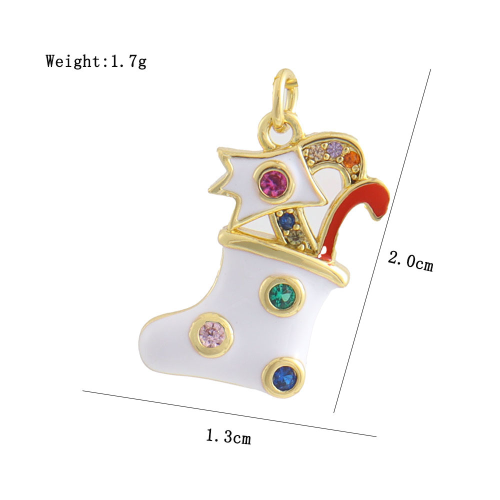 3g Weight Pendant Jewelry Making Type 15 * 22mm Jewelry Making Size Zircon Inlay Material DIY Jewelry Accessories Classification 1 Piece Quantity Copper Material Christmas Festival Christmas Tree, Bell, Snowflake Pattern Inlay Design IG Style Style 1 Piece 15 * 22mm Copper Zircon Christmas Tree Bell Snowflake Pendant 18