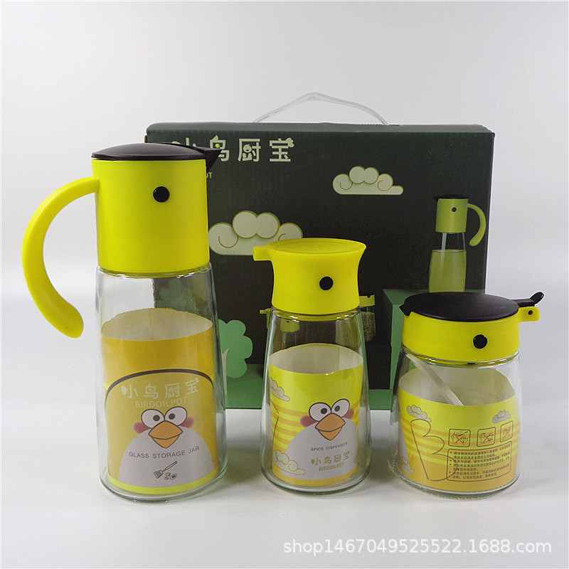 小鳥廚寶油壺調味罐套裝廚房用品防廚寶六件套禮品訂制