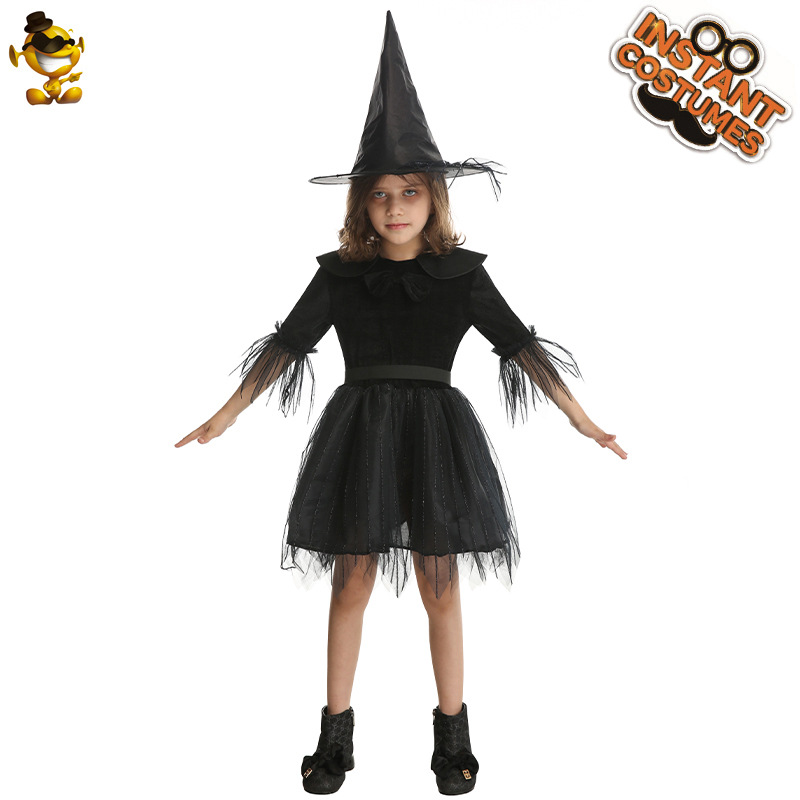 Pequeño traje de bruja de los niños Halloween fantasma Festival Cosplay bruja juego traje etapa rendimiento traje