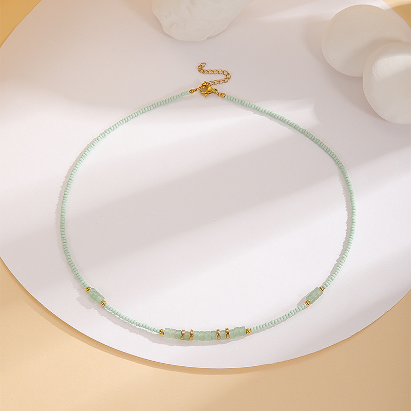 Miyuki Japón importó cuentas redondas Bohemia Picasso pequeño collar de piedra 2023 verano nuevo