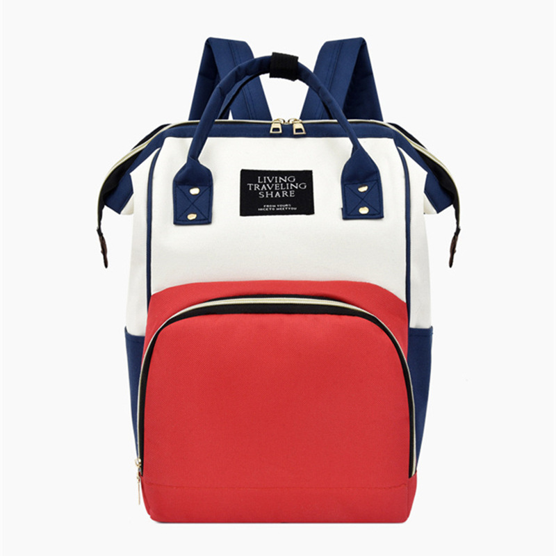 Manufacturer wholesale simple, fashionable and lightweight backpack mommy bag multi-functional large capacity outing mother and baby backpack bottle bag