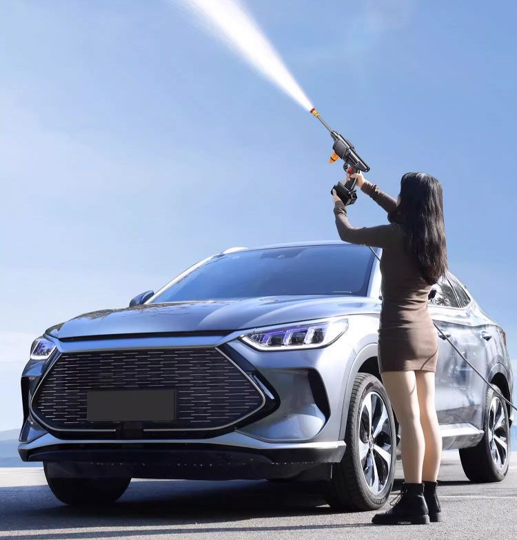 Car High-Pressure Household Electric Car Wash Machine Rechargeable Car Wash Gun High-Power Car Wash Water Gun Cleaning Machine Car Washer