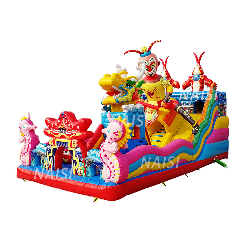 Fabricantes de equipos de recreación inflables para niños trampolín al aire libre estandos inflables escaleras