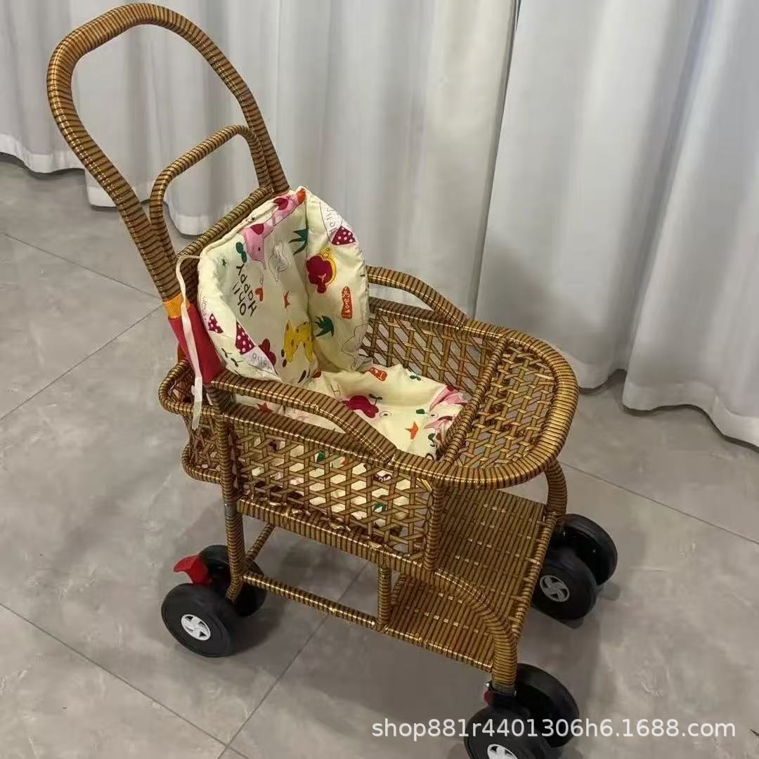 Carriola de Bebé Reclinable de Tubo Galvanizado, Ligera con Doble Amortiguación para Uso Interior y Exterior image 4