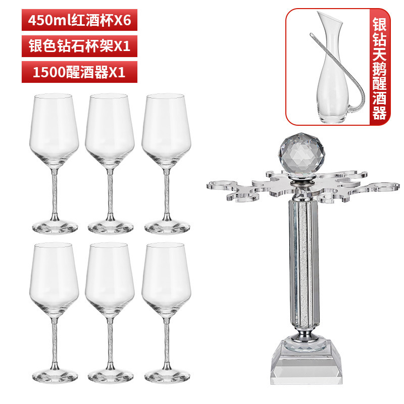 Wineglass, glass holder, wine decanter, 450 ml