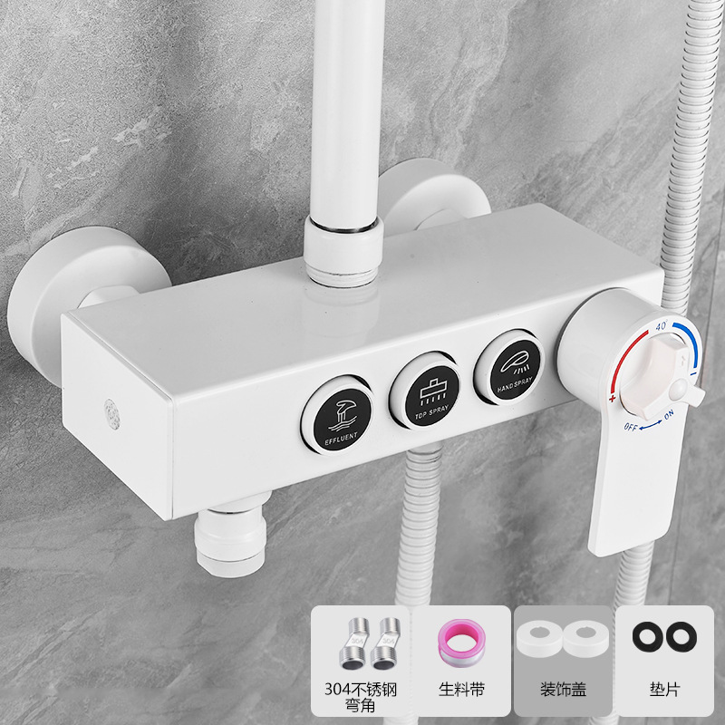 Válvula de mezcla de temperatura constante de acero inoxidable baño interruptor de agua caliente y fría accesorios de ducha grifo universal cuerpo