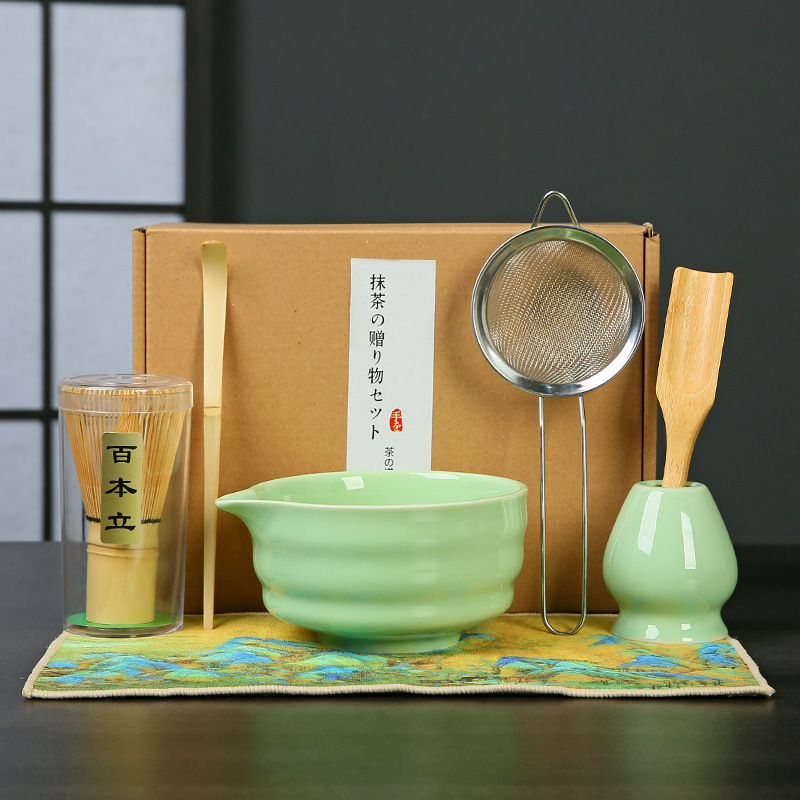 Transfronterizo exclusivo para el set de té Matcha japonés caja de regalo de té Matcha cepillo de té de 100 libros de té Matcha de la dinastía Song