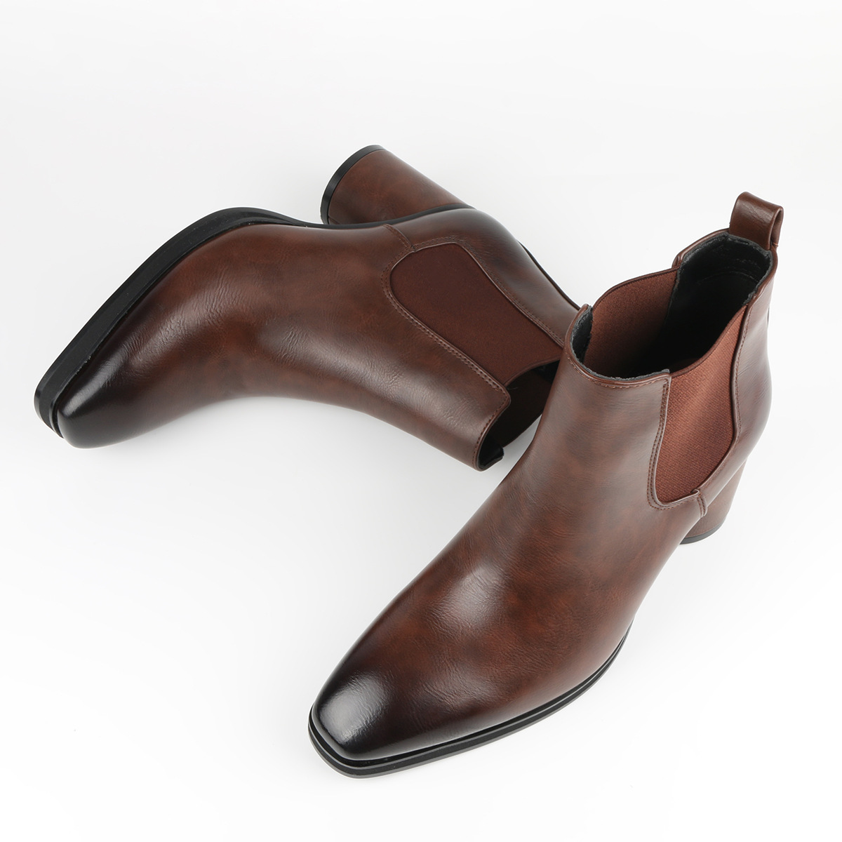 Herrenstiefel mit hohem Absatz, modischer Charme, bequem_voghion.com