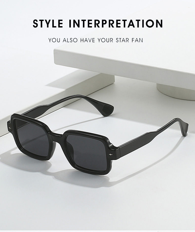 IG Style Retro Geometric Ac Square Full Frame Women's Sunglasses display picture 7