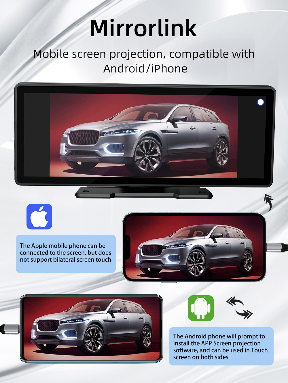 Cross-Border 10.26inch Portable In-Car Mp5 Player Multi-Functional Carplay Car Navigation Mp5