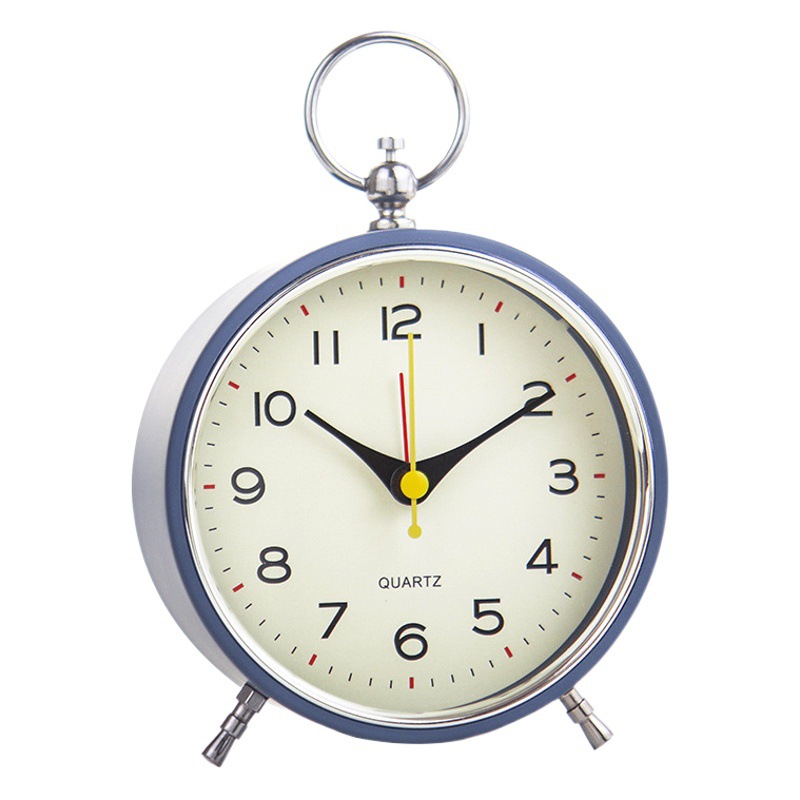 Reloj de noche de estilo europeo simple para estudiantes reloj de alarma pequeño luminoso para niños y niñas dormitorio cabecera barrido segundos mudo pequeño reloj de alarma