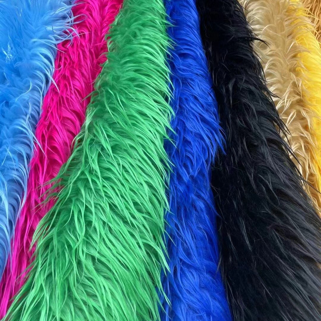 50mm alargado lavable conejo cabello recto decoración de cabello de peluche larga tela de cabello de muñeca de algodón