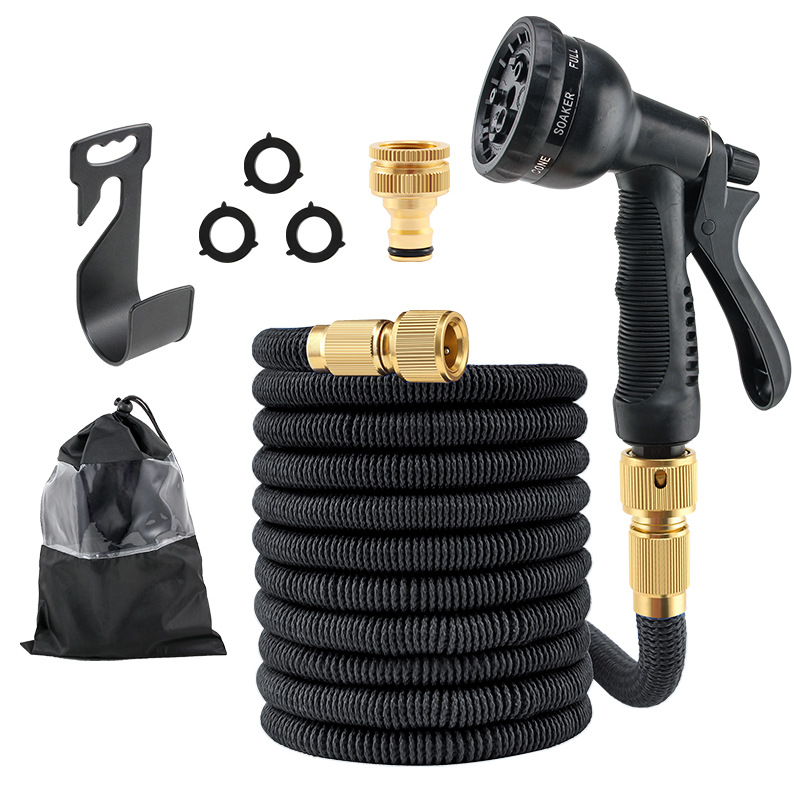 Automatic Telescopic Water Hose High Pressure Car Wash Garden Sprinkler European American Standard Magic Home Garden Flower Gun_voghion.com