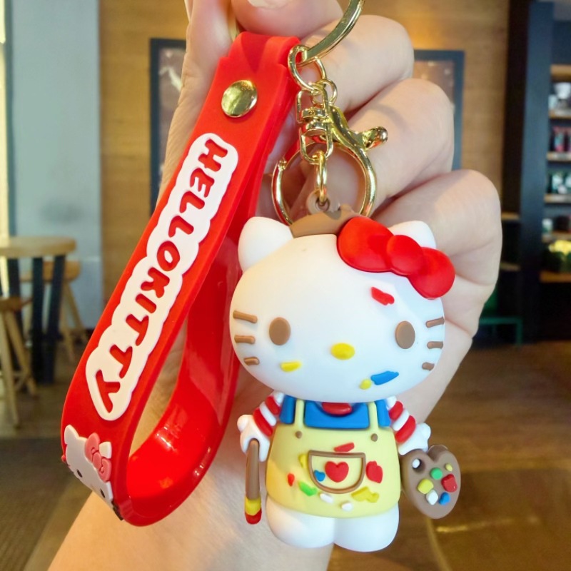 Llavero de Peluche de Gato Kuromi de Sanrio de Tercera Generación, Colgante para Llaves de Coche, Pequeño Regalo para Estudiantes