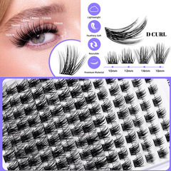 單簇DIY假睫毛140簇大容量D曲度嫁接眼睫毛濃密10-16mm仿真眼睫毛