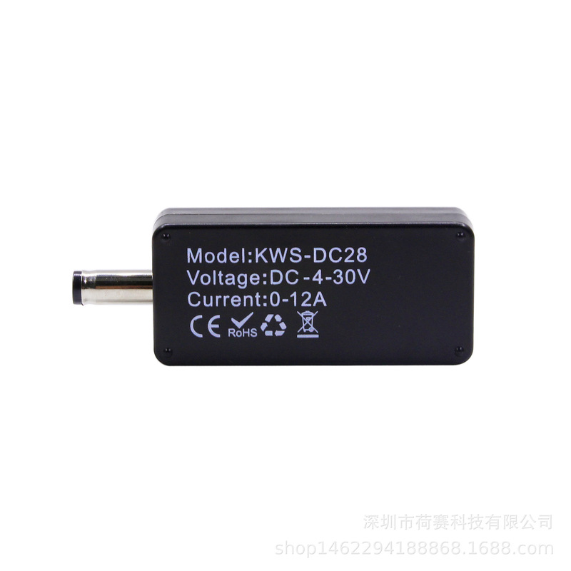 KWS-DC28 充電検出器は 12A 高電流 DC5525 インターフェイス電圧計パワーメーターをサポート|undefined