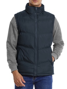 2025 Cross-Border New European and American 1 Piece Men's Winter Linen Blended Sleeveless Casual Vest