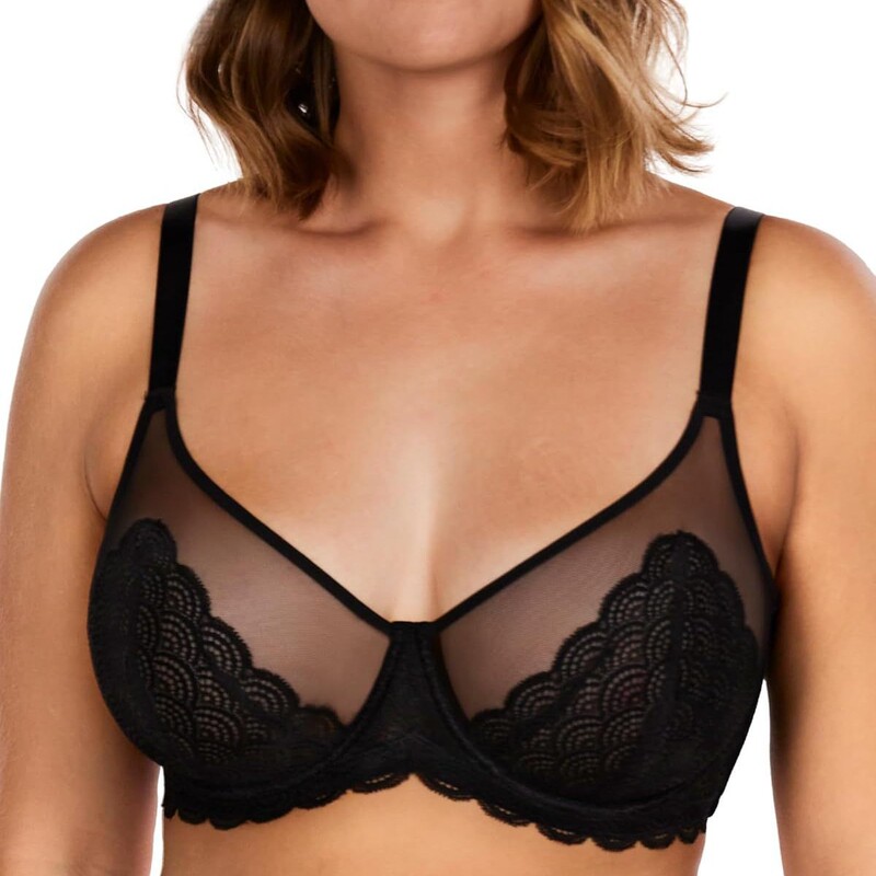 Hsia Women's Minimizer Bra for Big Bust Full Coverage Lace Plus Size Bra - Mermaid Scales