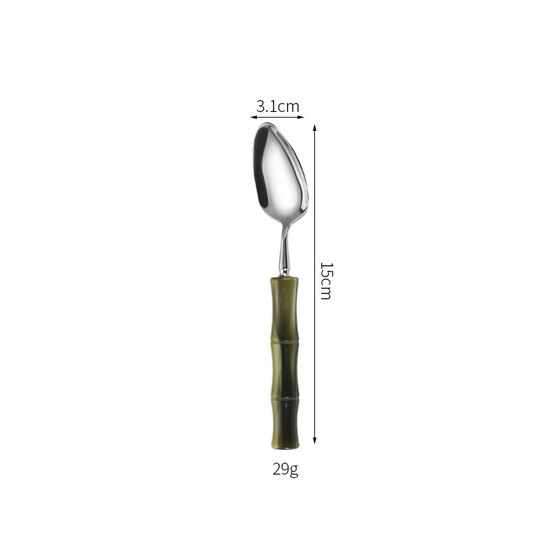 304不锈钢竹节高颜值车床款西餐具轻奢刀叉勺创意亚克力工厂直销|undefined