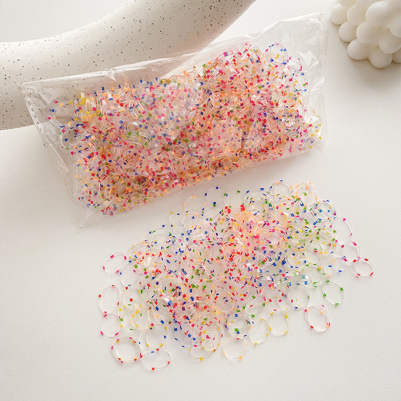 Cuerdas de cabeza de color para mujeres negras coreanas para niños espesar banda de goma desechable toque de cabello para atar el cabello no daña el cabello image 107