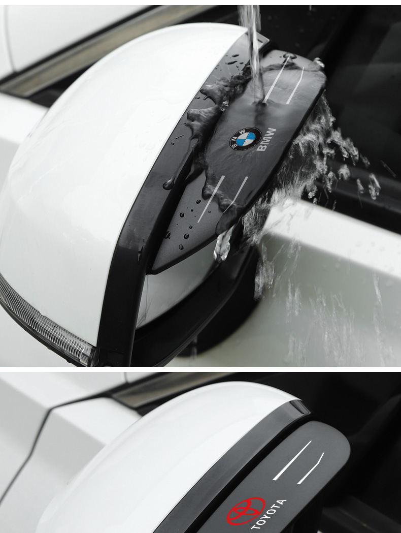 Car Rearview Mirror Rain Eyebrow Reflector Reversing Rainproof Universal Rain Cover Rain Shield Window Decoration Supplies