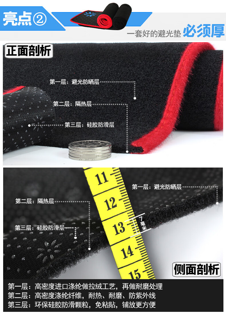 Citroen C3-Xr Elysee C4 C4L Modified Dedicated Dashboard Sunshade Mat for Sun Protection