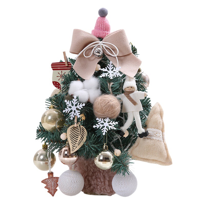 Mini árbol de Navidad árbol de Navidad paquete de árbol de Navidad pequeño cifrado artificial nuevo decoración de escritorio