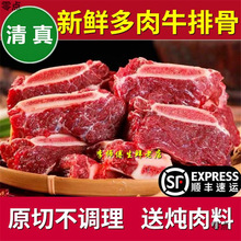 新鲜黄牛排骨原切四肋牛排骨精修散养黄牛肉清真多肉牛肋排满肉