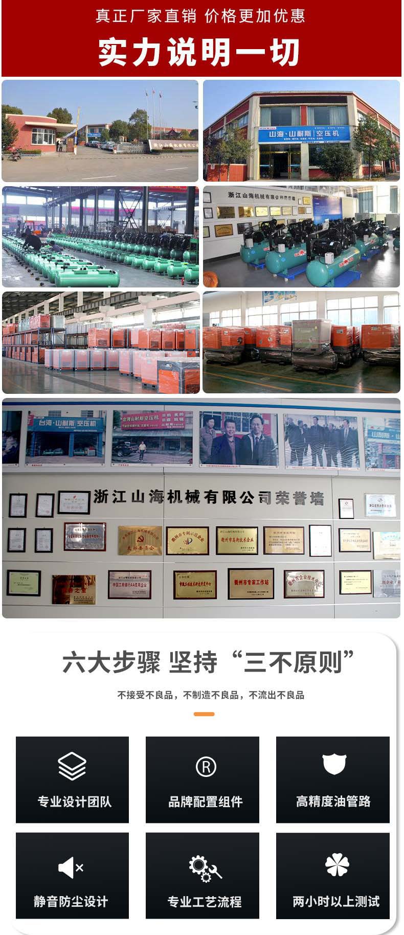 Shanhai Laser Cutting Special Air Compressor Permanent Magnet Variable Frequency Silent Screw Integrated 11/15Kw/ 16kg