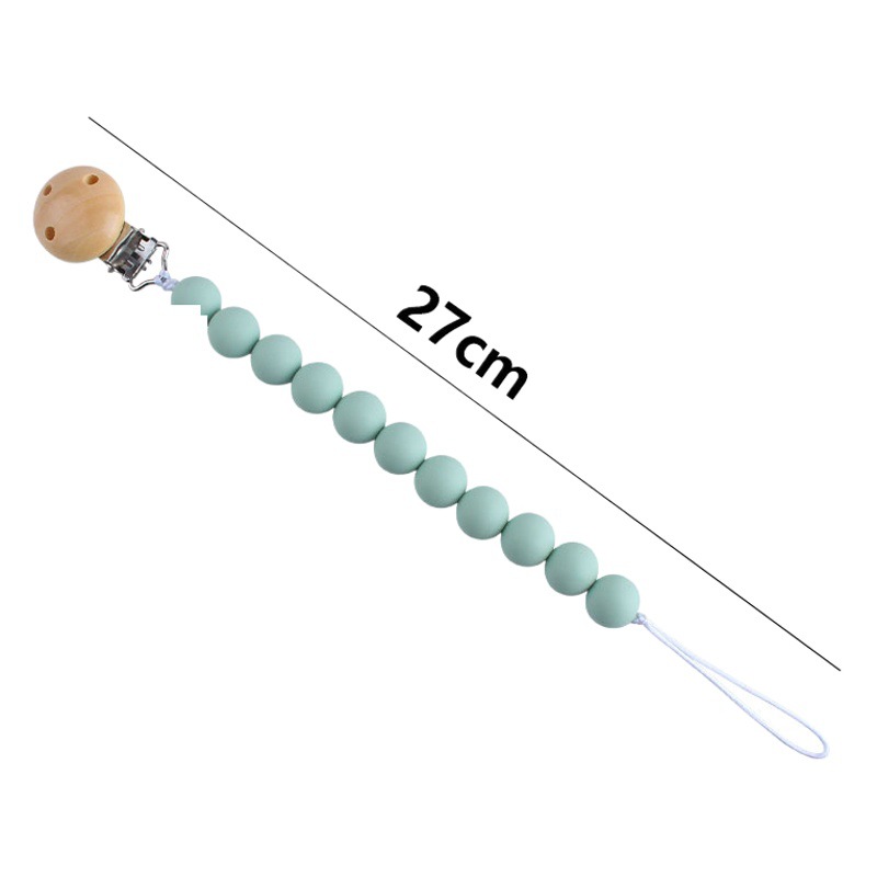 Suministros para bebés Hemu chupete clip de juguete mordedor bebé calmante dientes de silicona molienda Cadena de pezón cadena anti-caída