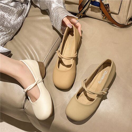Mary Jane cheongsam shoes for women 2025 new summer matching skirt small leather shoes new Chinese round head all-matching single-layer shoes trend