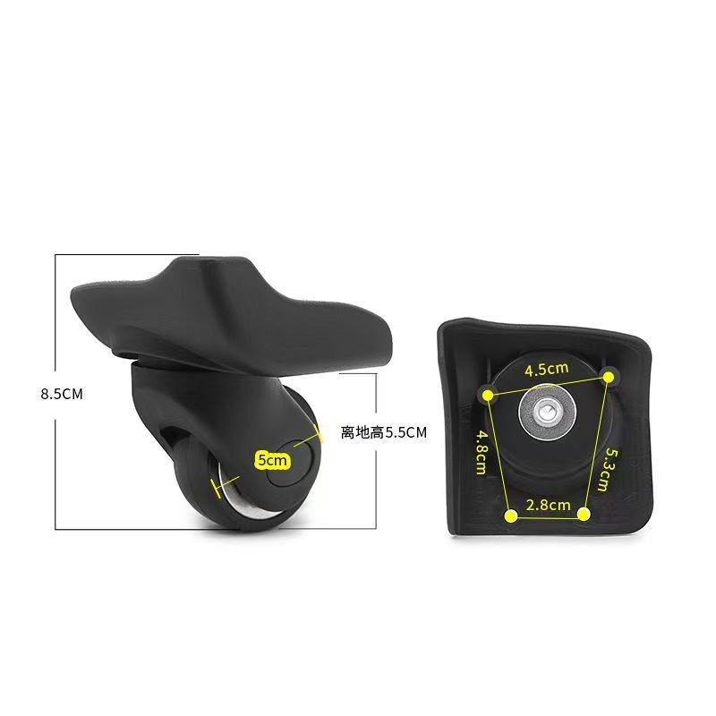 Luggage Plastic Accessories Shock-Absorbing Silent Universal Wheel Trolley Case Wheels Suitcase Anti-Pressure Wear-Resistant Casters