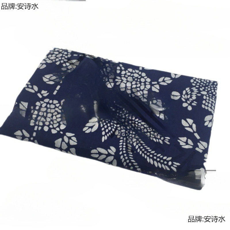 蓝印花布乌镇蓝花布民族风蜡染青花布料碎花桌布处理面料加厚民族