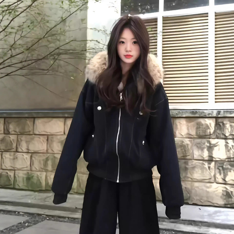 Zuoshandiao Cotton-Padded Jacket for Women, Winter 2026 New Style, Fleece-Lined and Thickened Parka, Super Stylish Cotton Coat