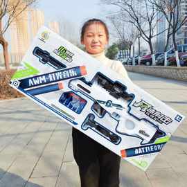 电动突击音乐软弹枪射击七彩灯光枪益智过家家辅导招生班儿童玩具