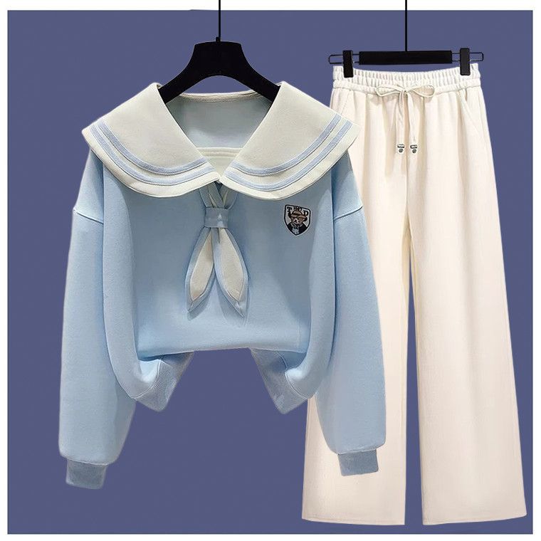 中大童少2025新款春秋套装女童女孩儿童休闲长袖卫衣宽松两件套潮
