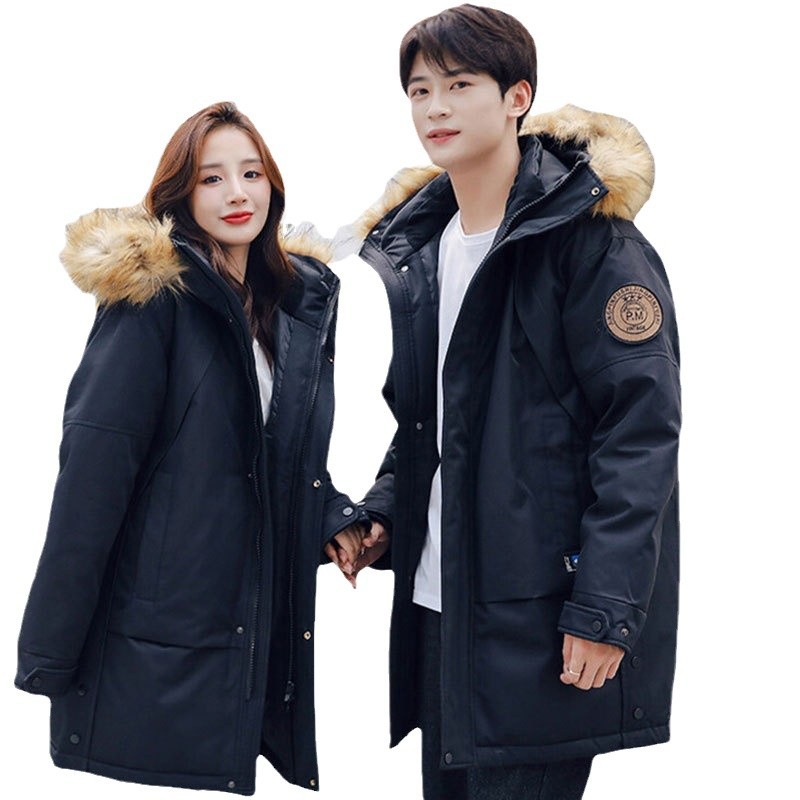 Chaqueta de plumón al por mayor para hombres y mujeres mismo invierno abrigo a prueba de frío pato blanco abajo Chaqueta ligera de estilo coreano chaqueta de plumón al por mayor