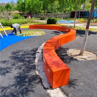 Fiberglass Special-Shaped Stool Long Shape Leisure Seat Park Square Community Art Outdoor Waiting Chair