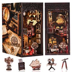 新しい航海記憶 diy キャビンモデルハウスブックエンド装飾品 3d 立体組み立て図おもちゃビルディングブロックギフト