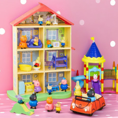 ピギー子供用ペッパピッグプレイハウスセットペッパピッグキャラクター4人乗りパラダイスカー男の子と女の子の知育玩具