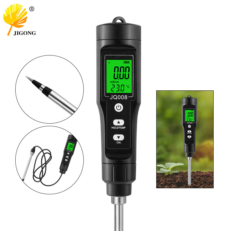 笔试EC值土壤检测仪 园艺花草树木土壤温度测试仪 果园种植测试仪