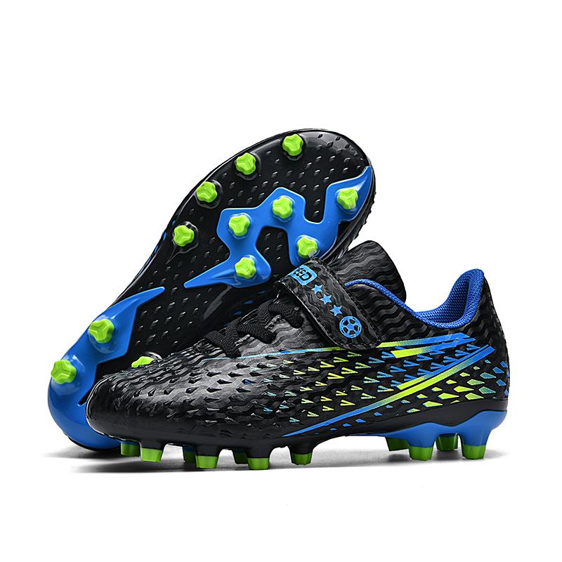 Falcon zapatos de fútbol con velcro para niños y niñas competencia uñas rotas estudiantes de primaria y secundaria sin cordones zapatos de entrenamiento profesional