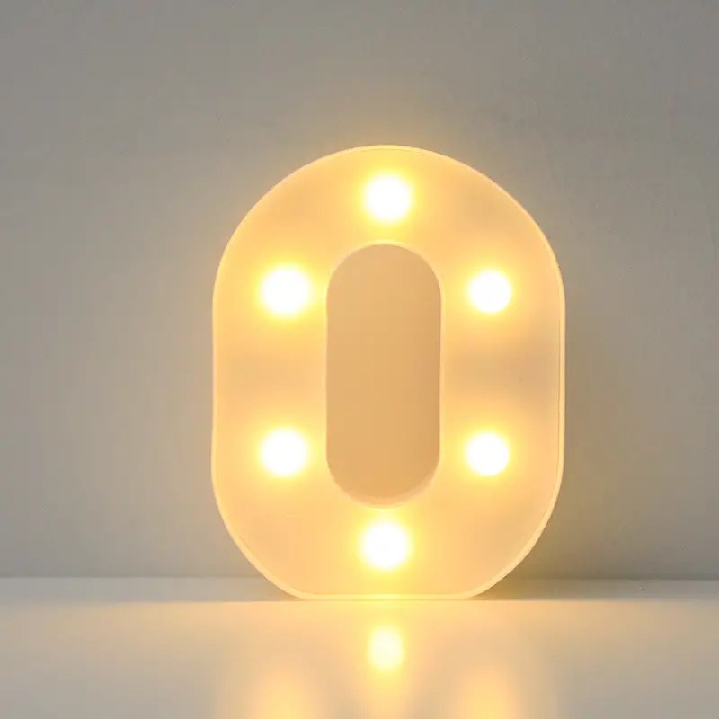 Amazon (16cm) LED blanco inglés número de letras lámpara de cumpleaños propuesta de matrimonio atmósfera lámpara LED lámpara decorativa