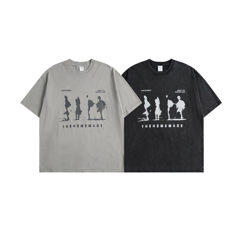 BUILTTOLAST 夏純綿ルーズ半袖 Tシャツメンズトレンディなブランドデザインカップル着用半袖トップ T65|undefined