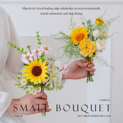 外貿批發仿真花束小手扎手捧花假花插花花藝擺設絹花裝飾花婚慶花